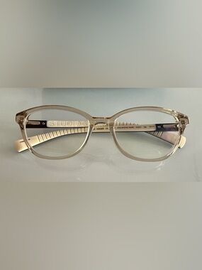 Cole Haan StudioGrand CH5018 Eyeglasses - Crystal & Taupe - EUC - Case Included
